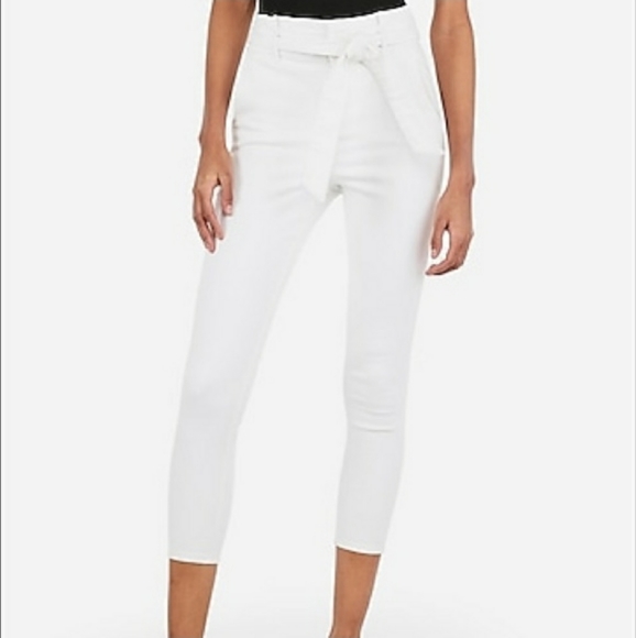 Express Super High Waisted Denim Leggings - Picture 1 of 7